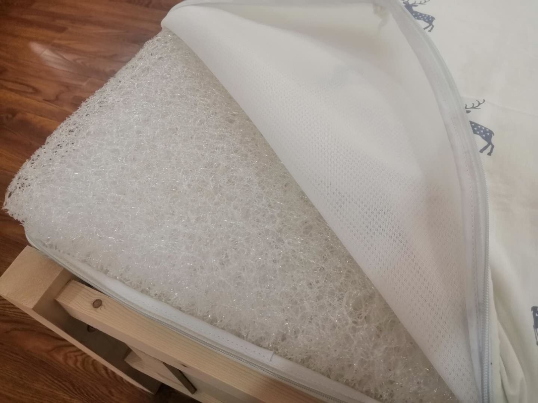 Standard Crib Size White Removable Crib Mattress