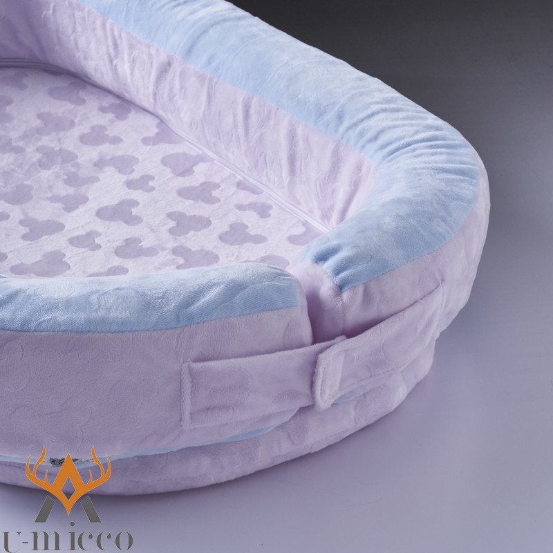 Anti-Bacterial Baby Washable Crib Mattress Color Blue And Pink