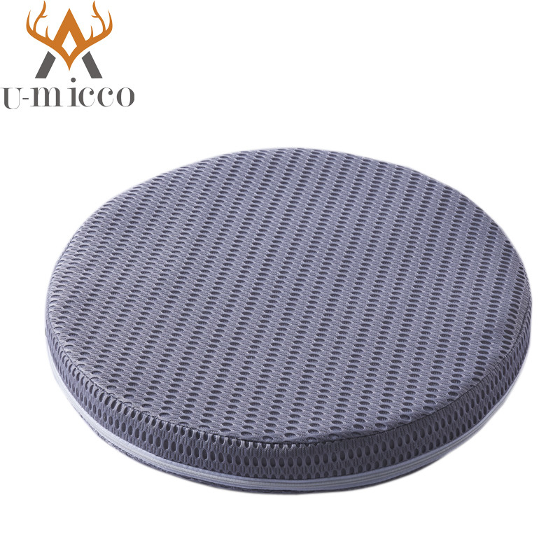 Grey Supportive Washable Seat Cushion With Cover Polyethylene Fiber Core